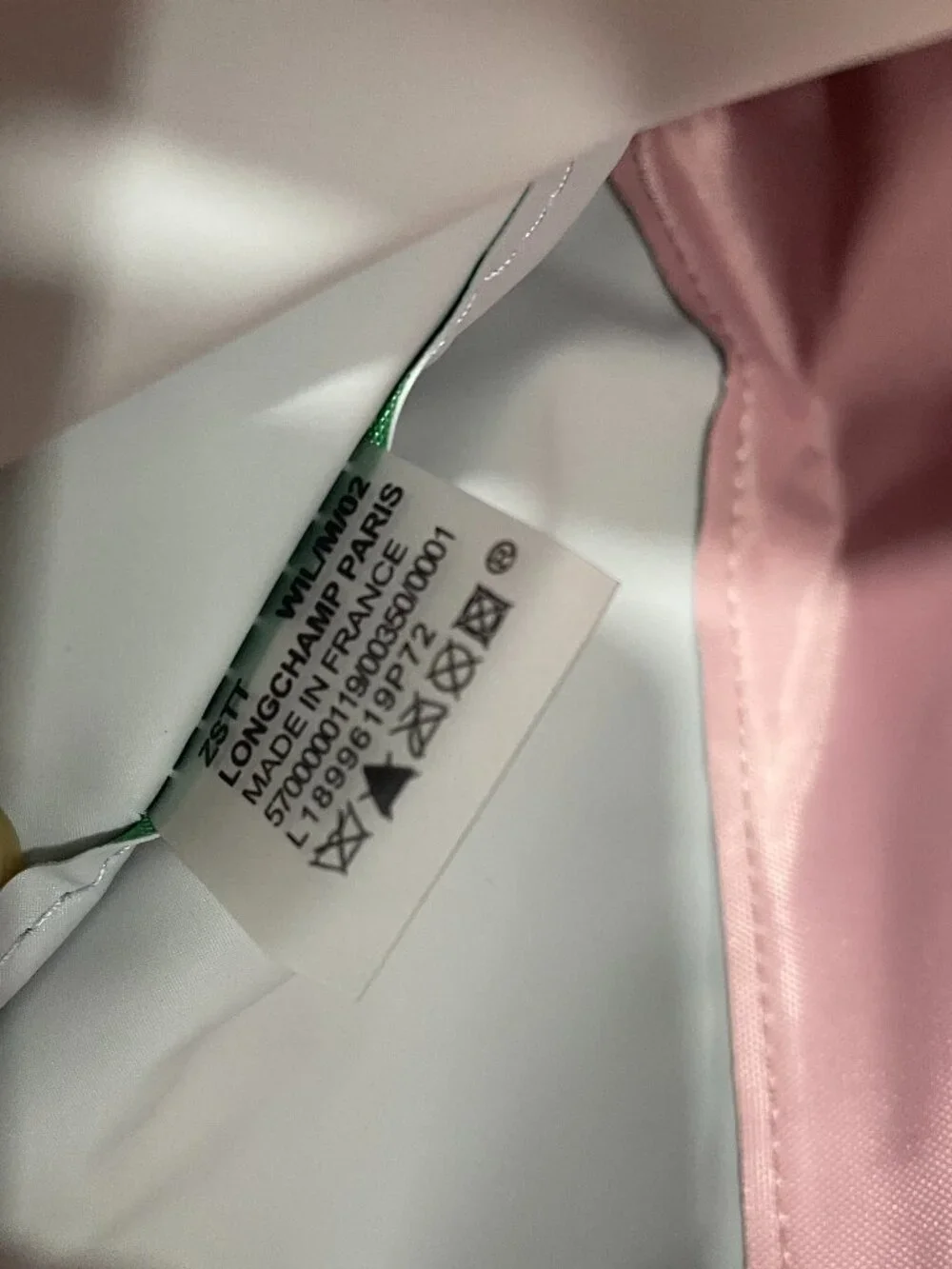 NWT Longchamp Le pliage Original Large Handbag Petal Pink Canvas Shoulder Tote L - Picture 9 of 9